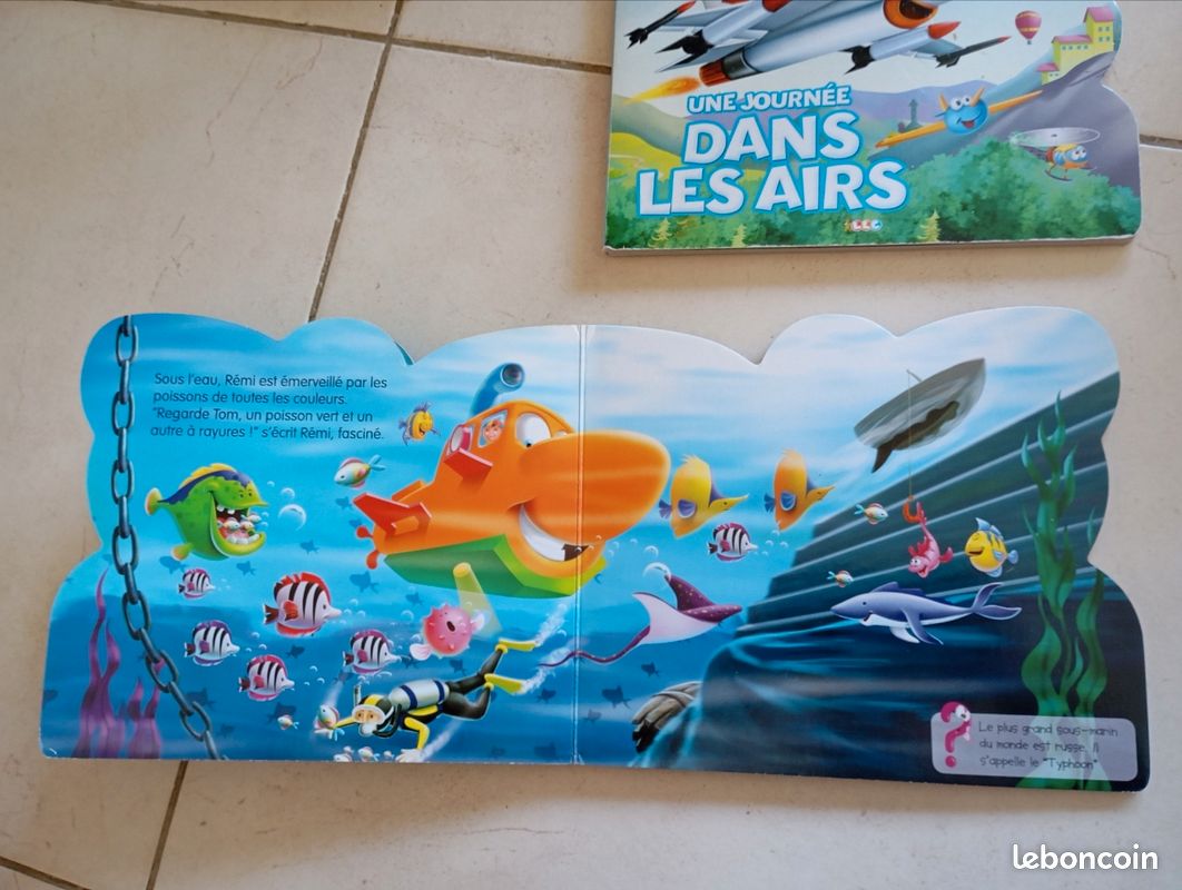 Livres cartonnés lis et apprend une journée sous la mer et une journée en avion (image 2)