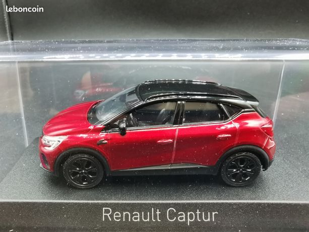 Modèle Réduit Norev 1:43 - Renault Captur Rive Gauche 2022 Rouge/Noir - Neuf Pour Collection