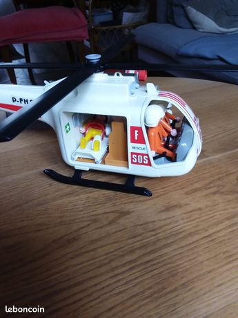 PLAYMOBIL Hélico Sauvetage 3789 – Boîte Vintage Années 80
