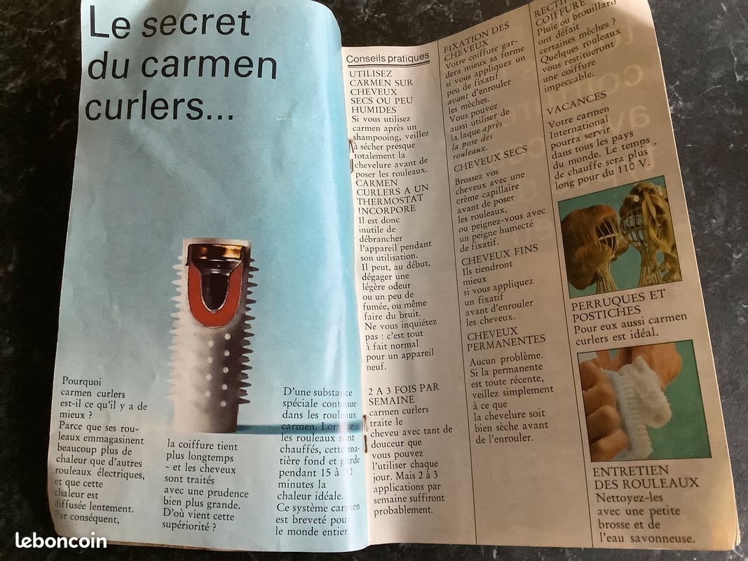 Bigoudis Chauffants Spoolies Vintage PHILIPS - Occasion En état De Marche