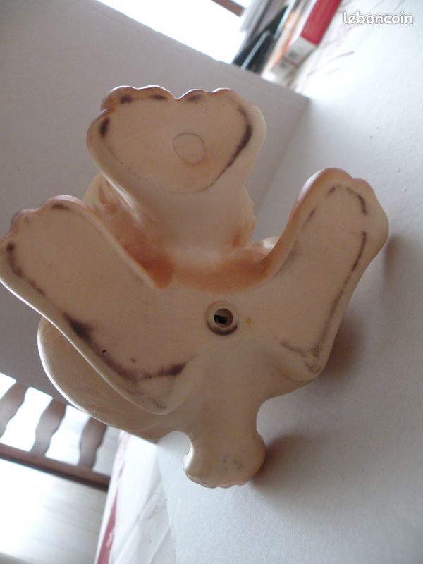ANCIEN JOUET LAPIN A Systeme En Peau De Lapin Made In