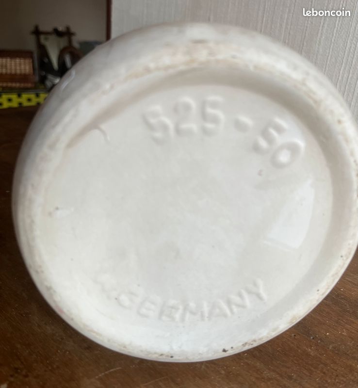 Grand vase bobine Scheurich Keramik 525-50, West Germany années 60 et petit vase 523-18 (lot de 2) (image 13)