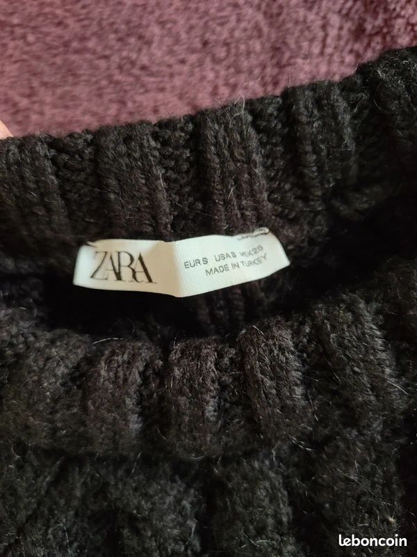 Pull femme noir épais Zara S (image 4)