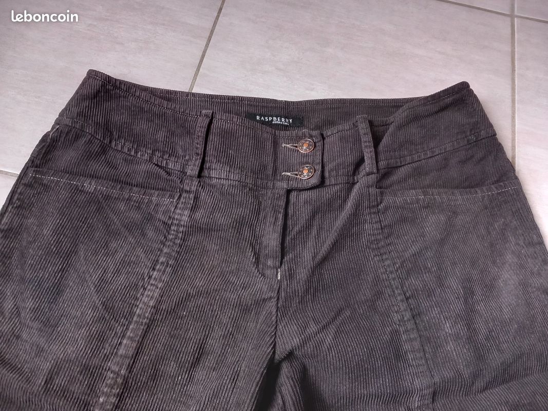 Pantalon bootcut patelf velours noir (image 3)