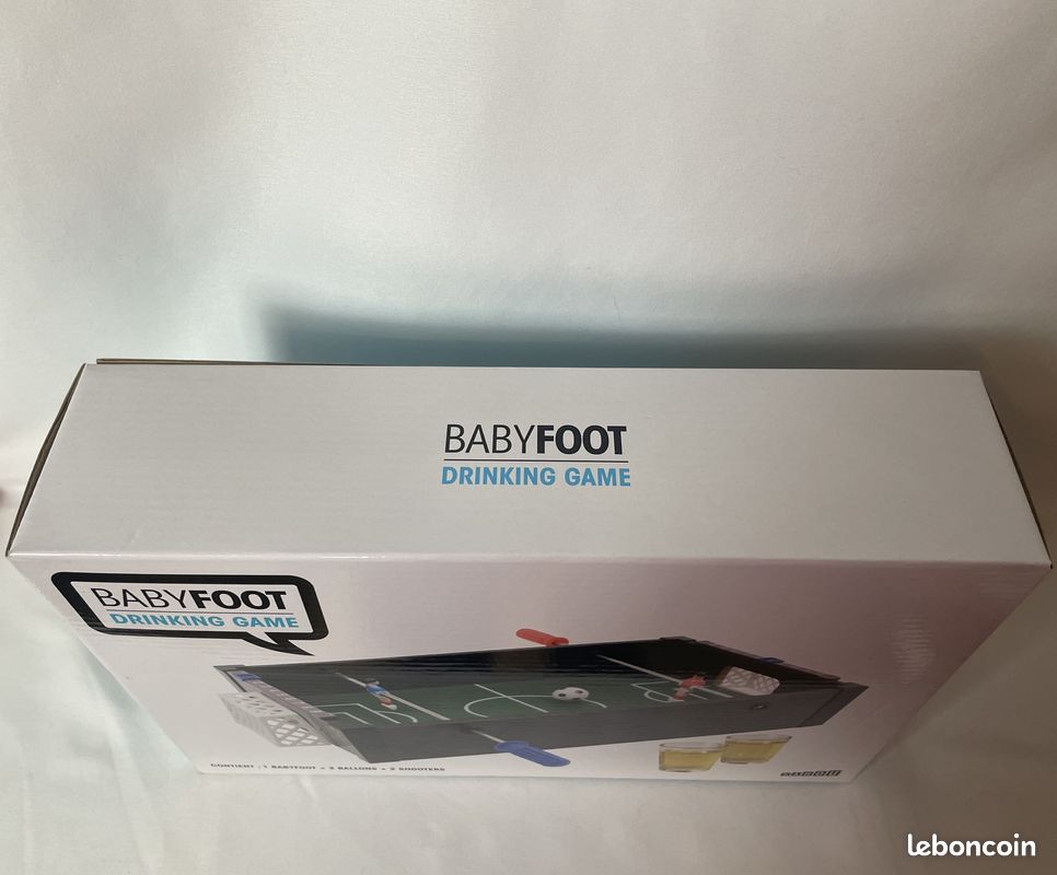 Jeu à boire Baby-foot Drinking game Noir et vert Avec 2 verres shooters et 2 balles NEUF Idée cadeau (image 8)