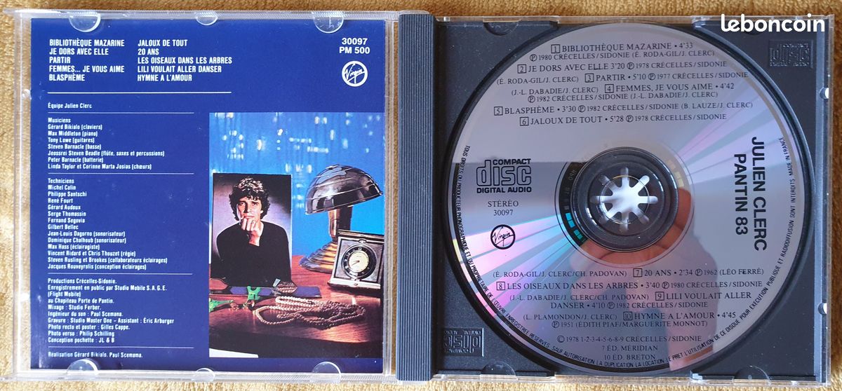 CD de JULIEN CLERC - PANTIN 83 (image 3)