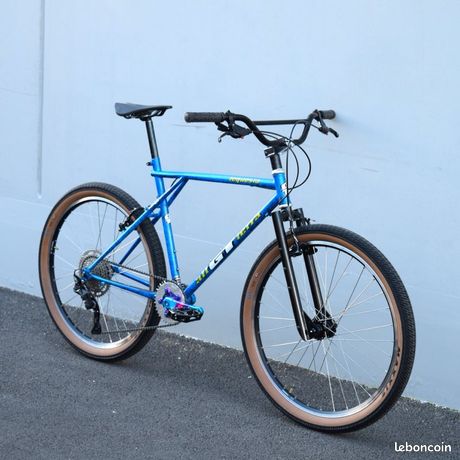 Potence VTT Vintage GT Tequesta - Bleu Marbré, 25.4 Mm, 1 1/8, Années 90