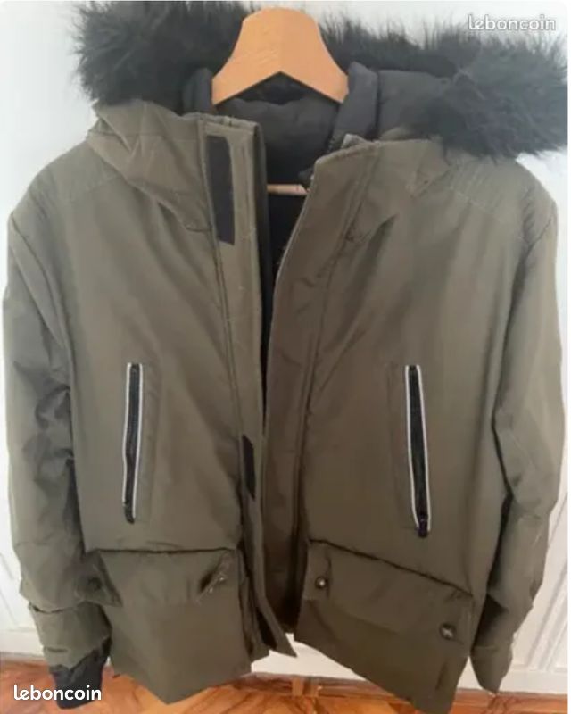 Manteau Parka garçon en bronze avec doudoune IKKS Taille M 14