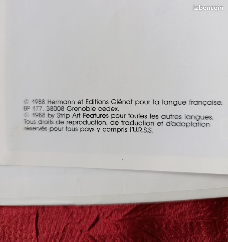 Abominable HERMANN Ed Glénat Ed 1988 E.O (image 3)