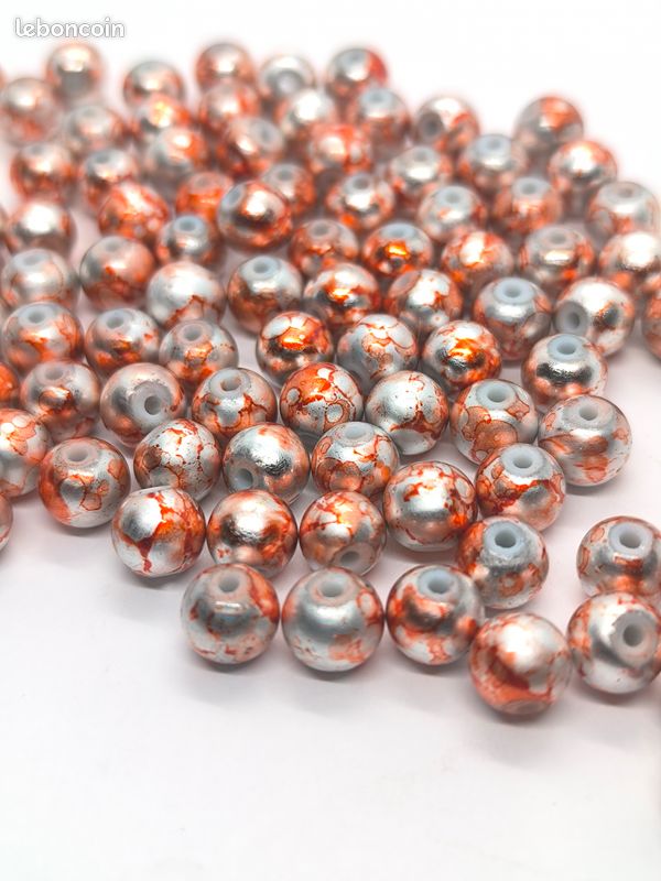 Lot de perles en verre 8mm (image 4)