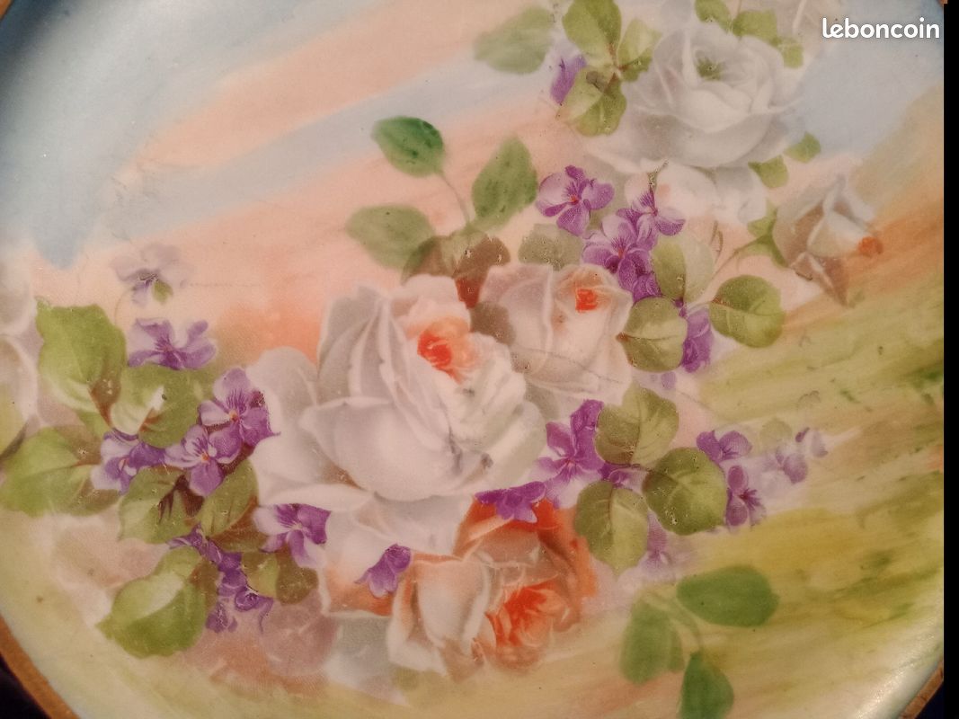 Superbes assiettes fleurie Limoges (image 4)