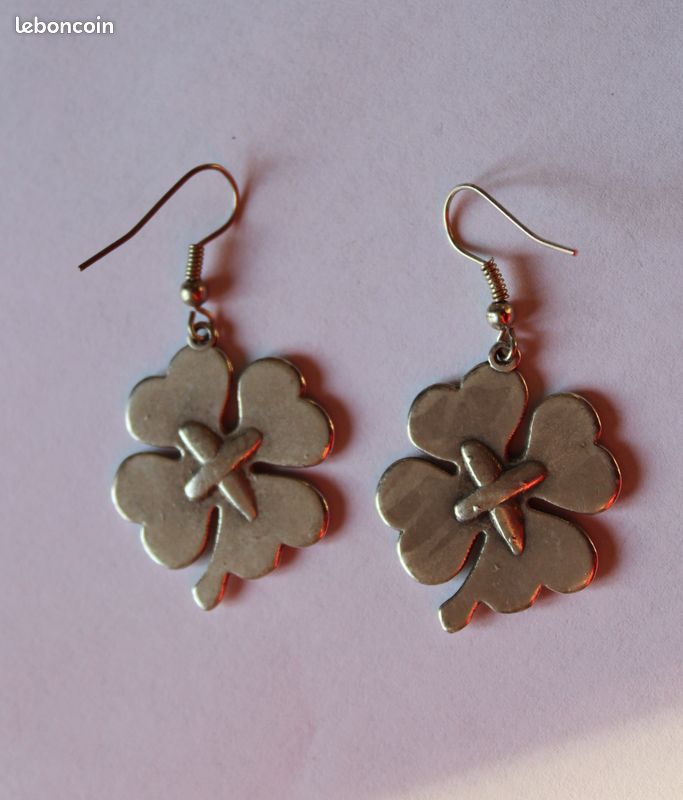 Boucles d'oreilles trèfle (image 4)