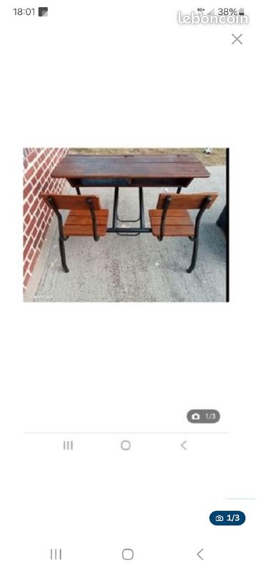 Ancien bureau ecolier (image 2)