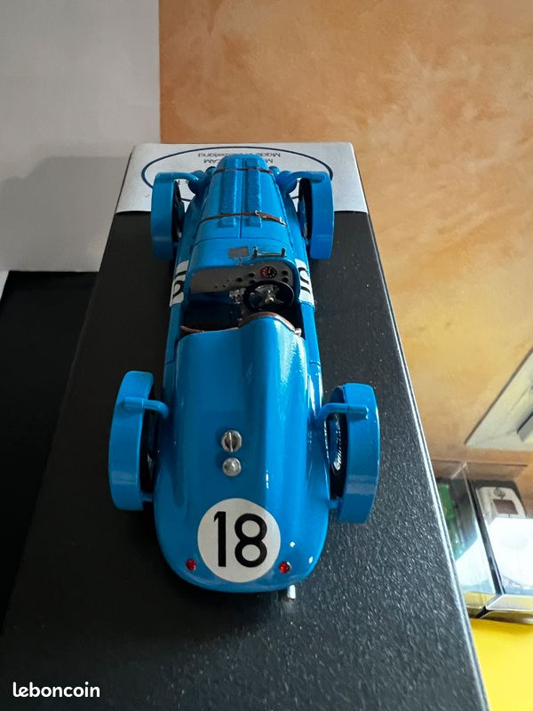 Miniature Voiture Delage D6 3L 1/43 - 24h Le Mans 1950 N°18, GCAM, édition Limitée