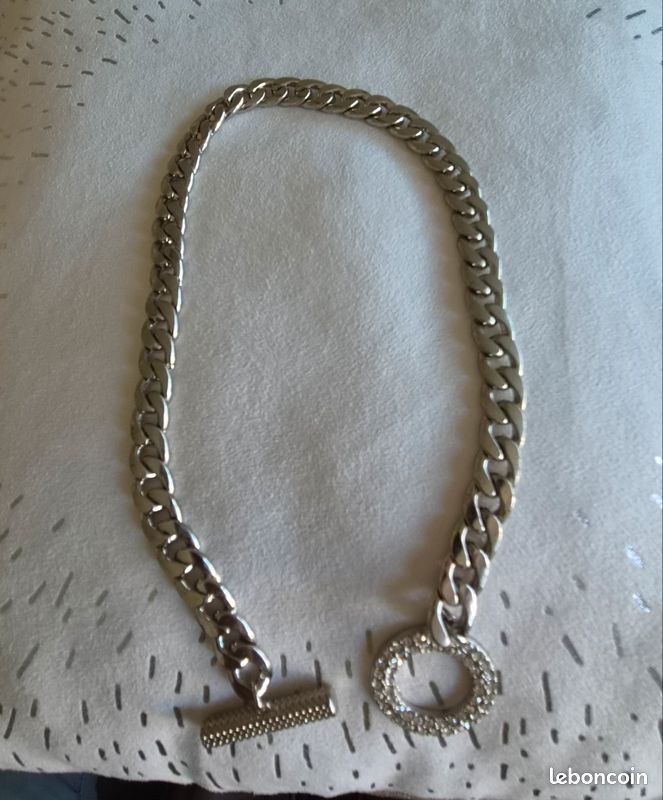 Collier en acier non oxydable et strass (image 3)