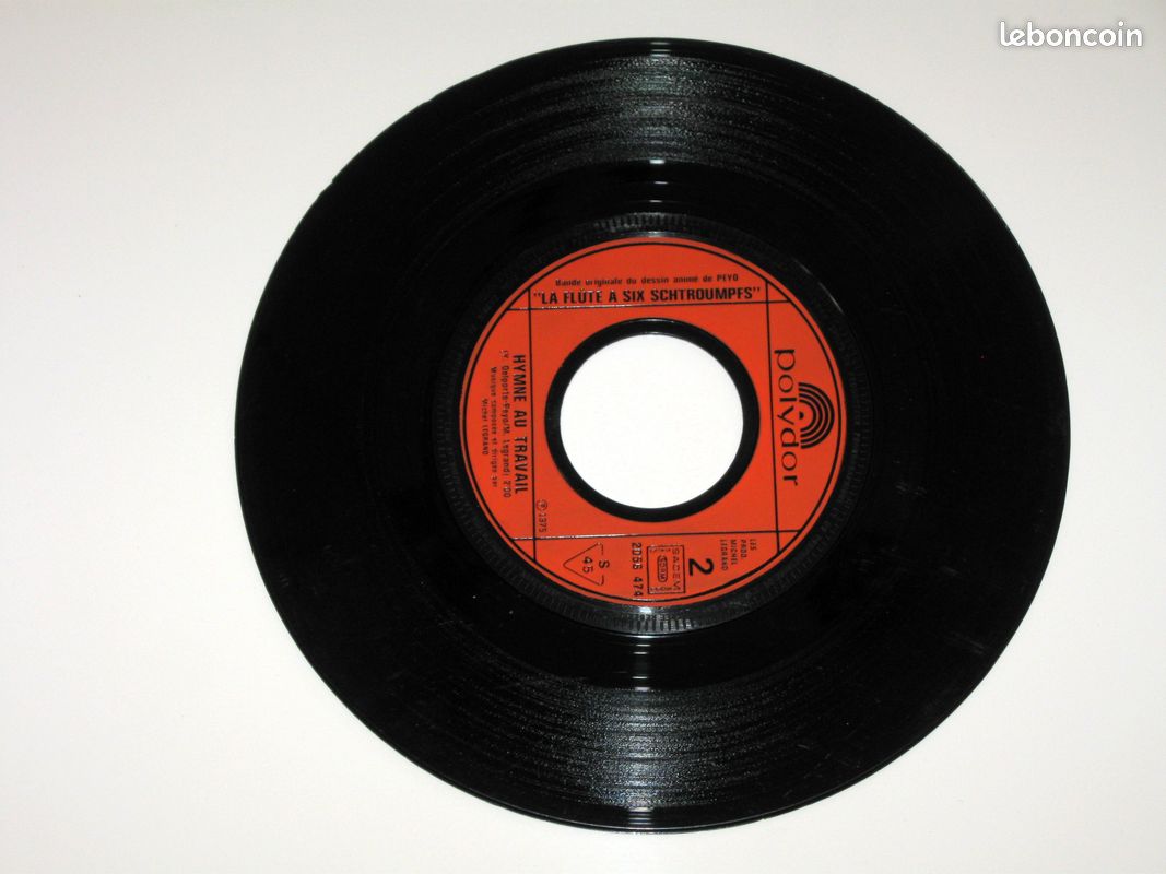 La Flûte A Six Schtroumpfs - La Leçon De Schtroumpf / Hymne Au Travail / 45T (image 4)