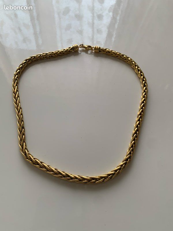 Montres Bijoux Collier Maille Palmier PlaquÃ© Or Gros Collier