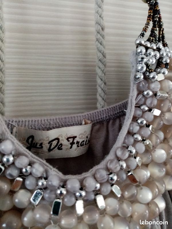 Robe soirée encolure perle nacrée marque jus de fraise taille S 36 38 (image 10)