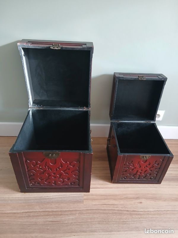 Boîtes de rangement en bois style chinois (image 4)