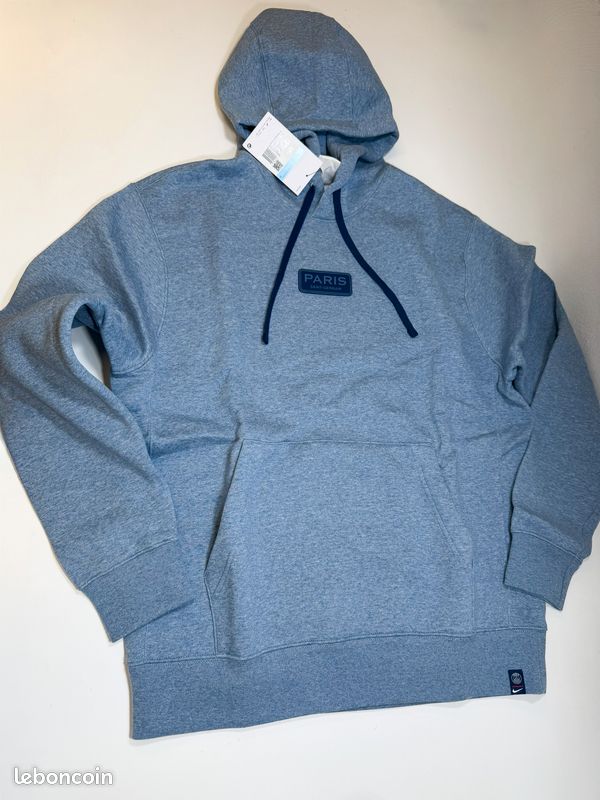 Tendance sweat à capuche Nike PSG Club gris homme M – neuf avec étiquette (image 1)