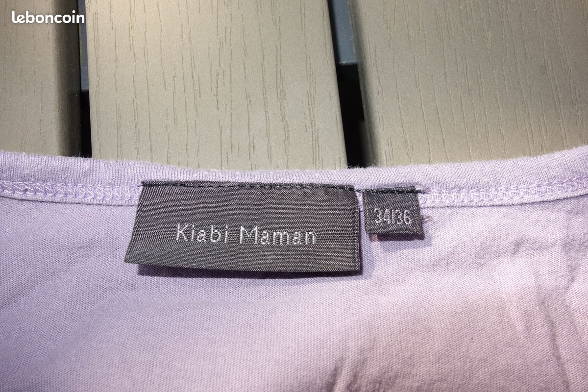 T-shirt grossesse mauve Kiabi T34/36 (image 3)