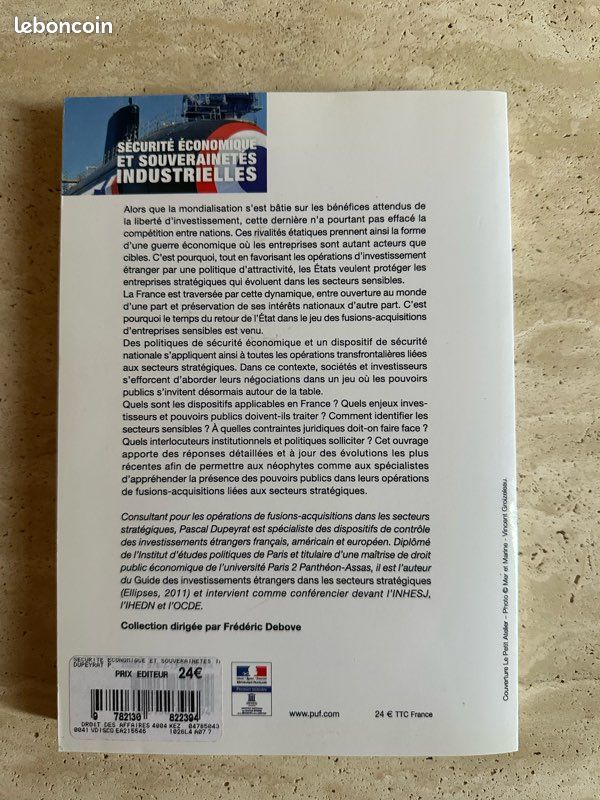 Livre neuf - SÉCURITÉ ÉCONOMIQUE ET SOUVERAINETES INDUSTRIELLES (image 2)
