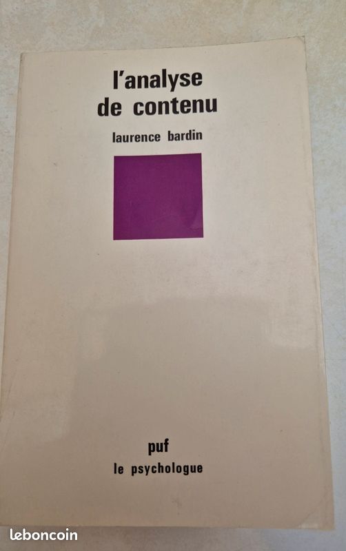L'analyse de contenu de laurence Bardin (image 1)