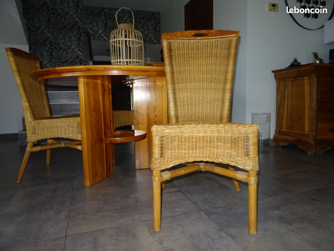Chaises rotin (image 1)