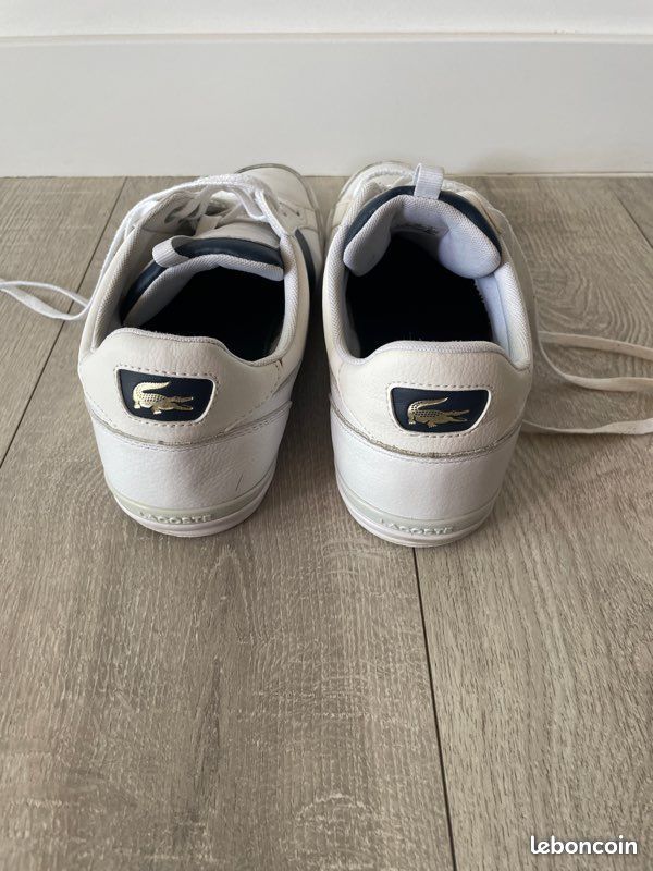 Chaussures Lacoste, blanche et bleu taille 43 (image 3)