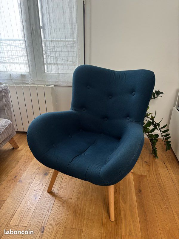 Fauteuil Made - bleu marine - très bon état (image 1)