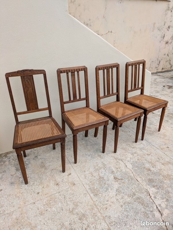 4 chaises cannées (image 1)
