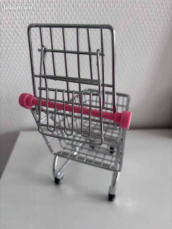 Small Foot 4046 Caddie «Argent» en métal, accessoire pour boutiques marchande et épiceries, à partir de 3 ans magasin, 2020715