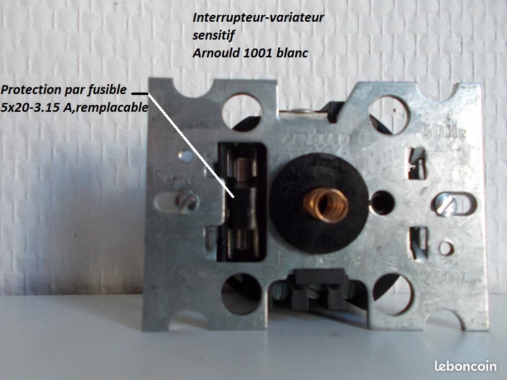 Interrupteur Va-et-vient Arnould 1001 Avec Voyant - Blanc/gris (ampoule Non Fournie)