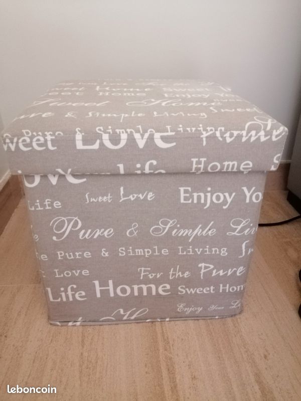 Lot de 2 poufs de rangement (image 1)