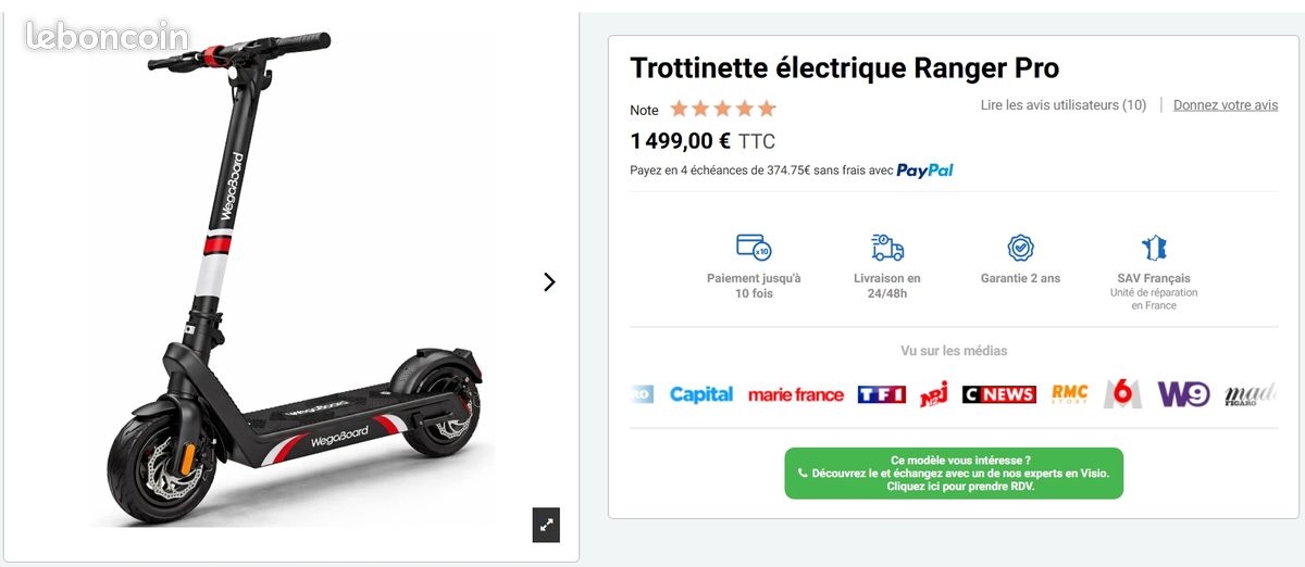 NEUF - Trottinette électrique Ranger Pro (image 1)