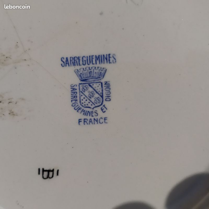 Assiette illustrée Chanson de Desrousseaux les grillades - Digoin Sarreguemines (image 4)