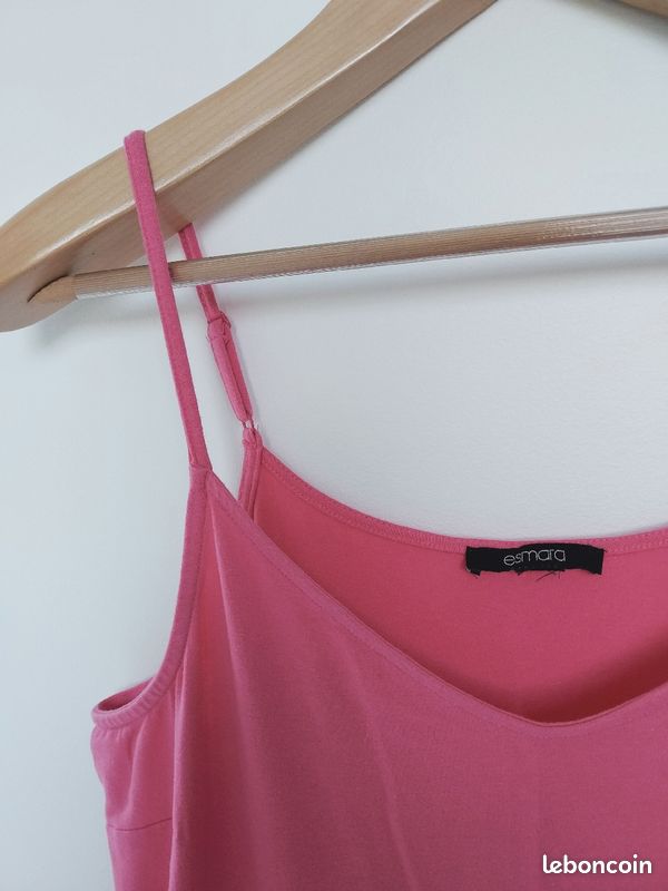 Jolie combinaison short ou combishort en coton rose 42 (image 4)