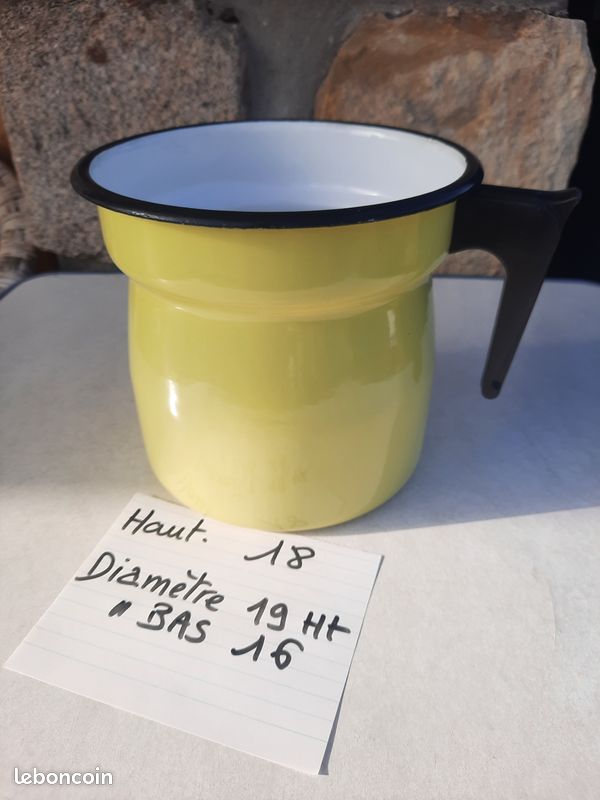 Pot à lait émaillé neuf vintage (image 1)