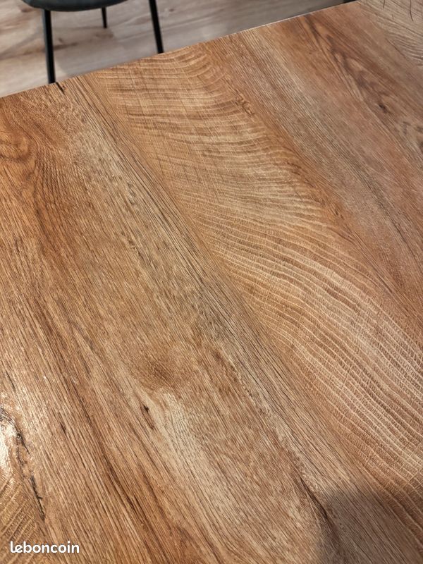 Table industrielle bois et métal TBE (image 4)