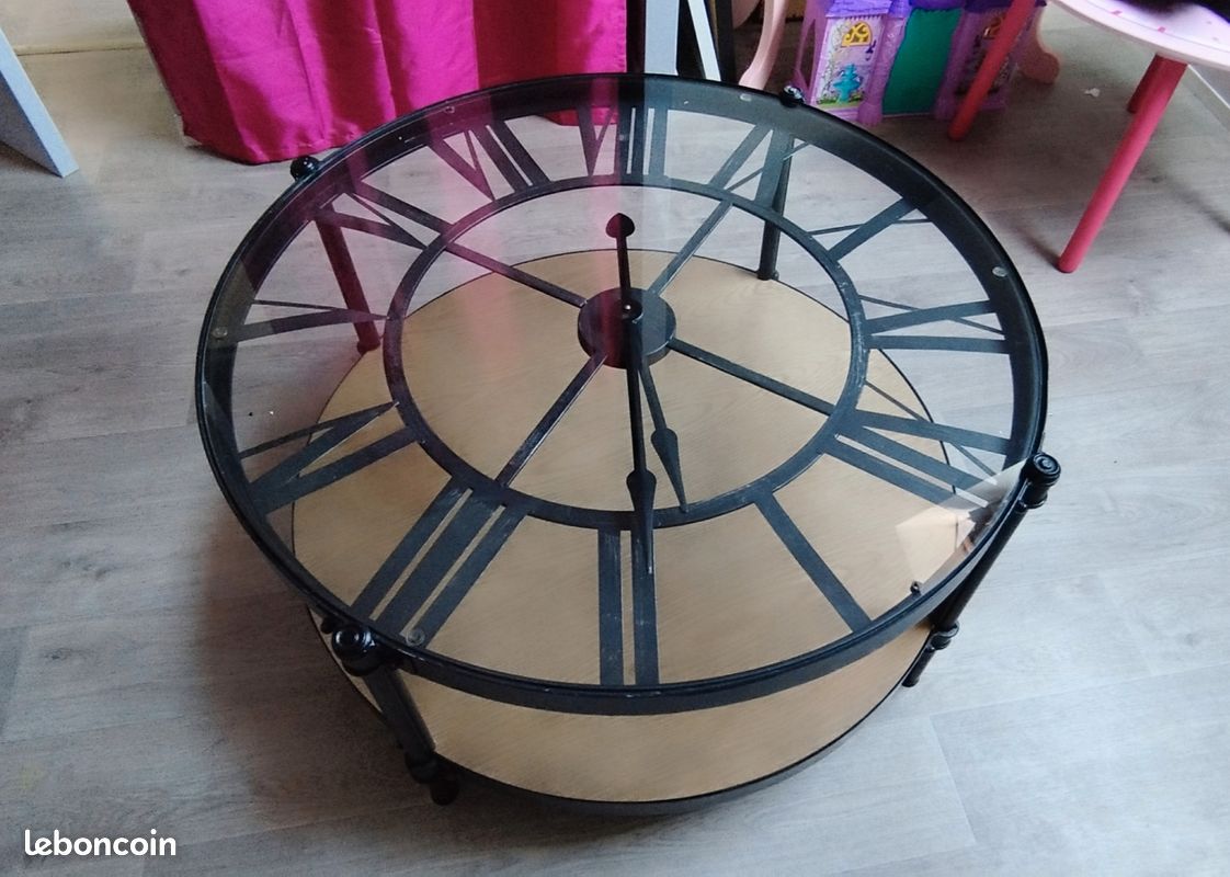 Très belle table basse style horloge (image 1)