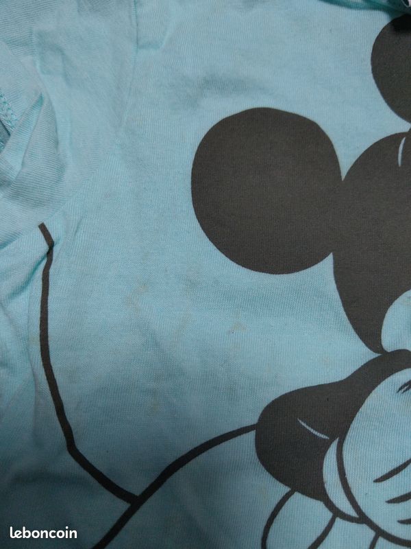 T-shirt mickey disney mouse bleu taille 12 mois (image 3)