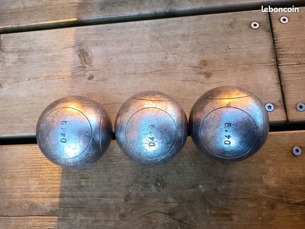 3 Boules De Pétanque Obut Inox, Modèle 73/700, Occasion, Fabrication Française