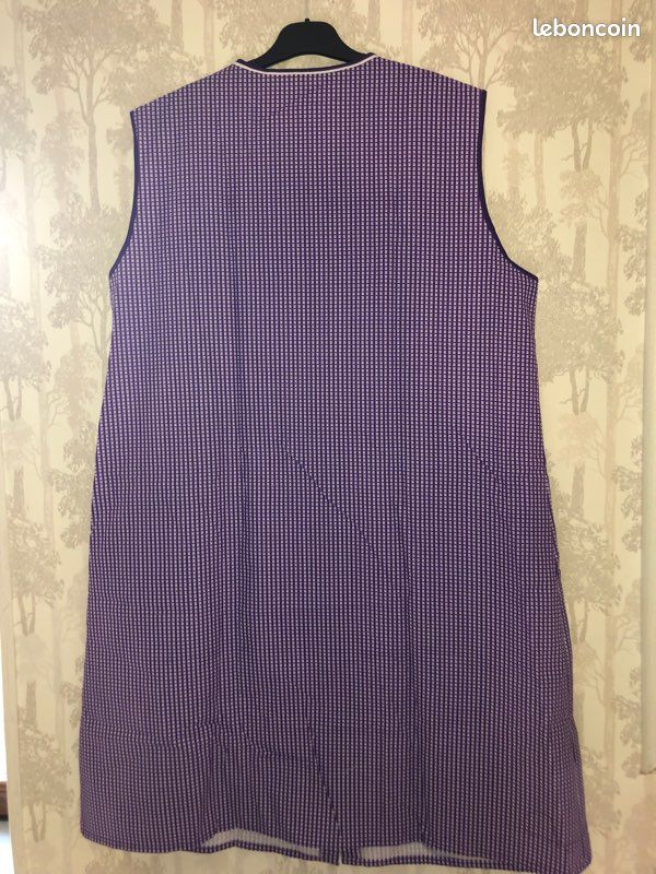 Robe Blouse Tablier Vintage Des Années 80 - Taille 3XL (FR54) - Neuve Sans étiquettes - Fabriquée En Belgique