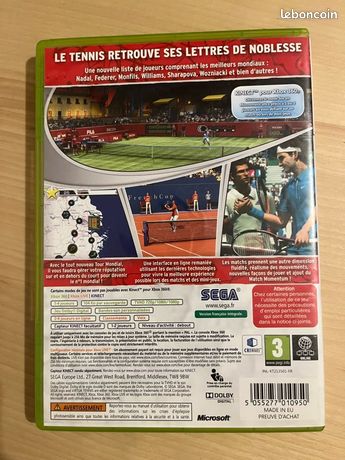 Virtua Tennis 4 Pour Xbox 360 - Version FR - Sans Notice - En Très Bon état (TBE)