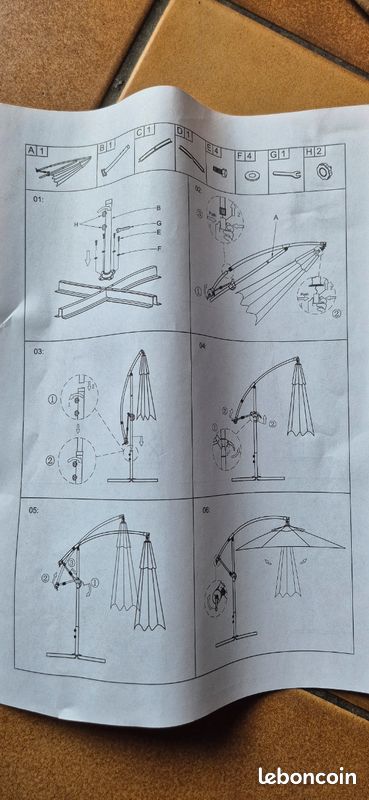 Parasol déporté (image 3)