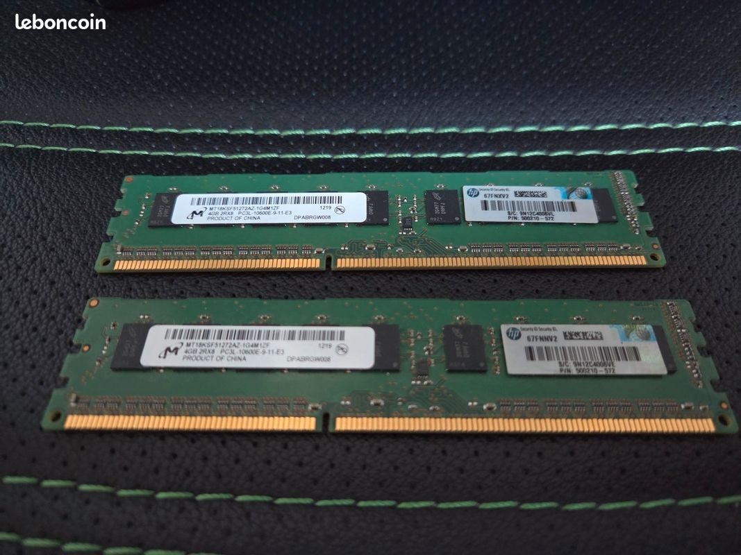Barrette de ram 2x4GB DDR4-2400 - Accessoires informatique
