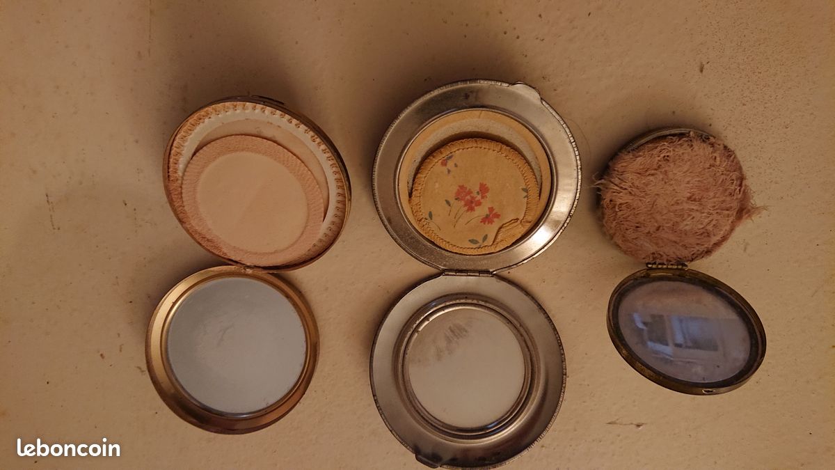 Lot de 3 poudriers anciens (image 2)