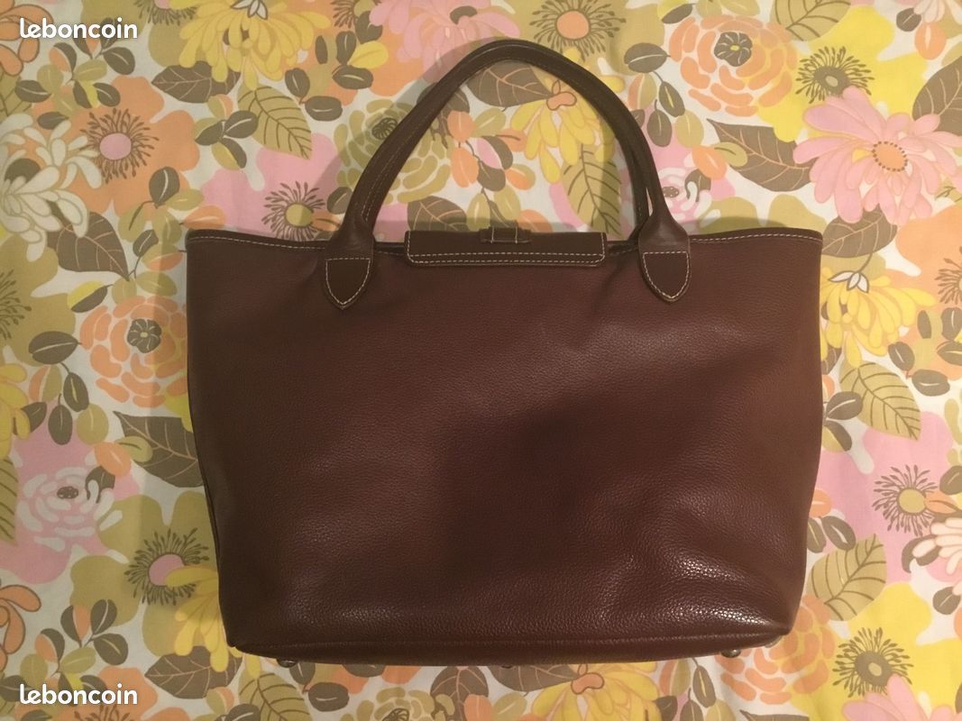 LONGCHAMP ⭐️ sac Gatsby en cuir marron TBE (image 3)