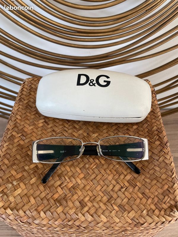 Lunettes De Vue Dolce & Gabbana Pour Femme - Monture Noire Occasion, Gravures Effacées
