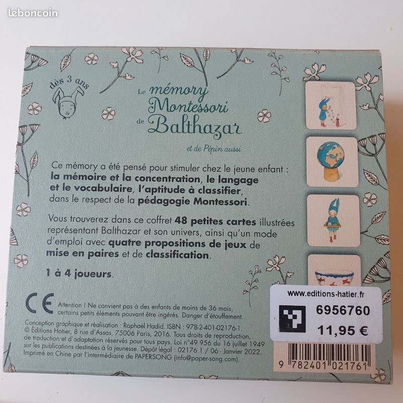 Mémory Montessori Balthazar (image 3)